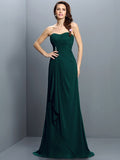 Trumpet/Mermaid Strapless Pleats Sleeveless Long Chiffon Bridesmaid Dresses TPP0005474