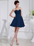 A-Line/Princess Beading Sweetheart Sleeveless Applique Elastic Woven Satin Organza Bridesmaid Dresses TPP0005651