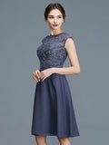 A-Line/Princess Scoop Chiffon Sleeveless Beading Knee-Length Mother of the Bride Dresses TPP0007065