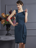 Sheath/Column Sleeveless Applique Short Taffeta Bridesmaid Dresses TPP0005248