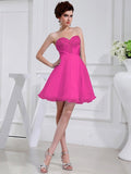 A-Line/Princess Beading Sweetheart Sleeveless Applique Elastic Woven Satin Organza Bridesmaid Dresses TPP0005651