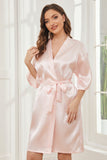 Ready Satin Blushing Pink Robe for Bridesmaid