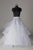 Silk Satin Wedding Petticoat Accessories White Floor Length