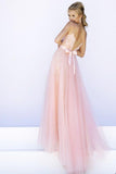 Pink Prom Dress Simple Lace backless prom dresses long evening Formal Gown