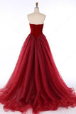 2024 Princess V-Neck Organza Sleeveless Open Back Ruffles Burgundy Prom Dresses